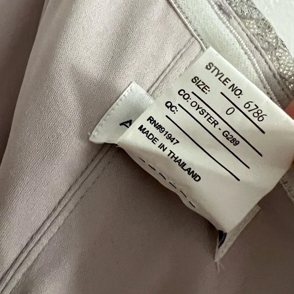 After Six Bridesmaid Maxi Dress Gown 6786 Oyster 0 - Picture 9 of 11